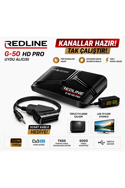 Tekno61 Redline G50 Yeni Nesil Full HD Uydu Alıcısı - Otomatik Kanal Güncelle...