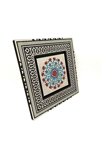 Sadrazam Ottoman Tile Pattern Printed 20X20 Mdf Anatolian Table Kd-41