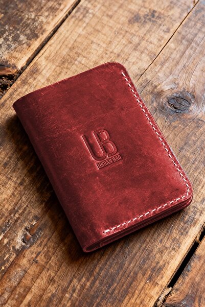 Urban Bag Handmade Wallet made of natural Leather Concept 1 – Red (Thread col...