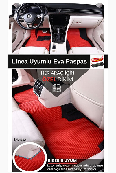 Sviesa EVA Linea Araç Paspas Kırmızı Havuzlu Taban Su Geçirmez Kokusuz Özel Üretim 3D Premium Oto Paspas