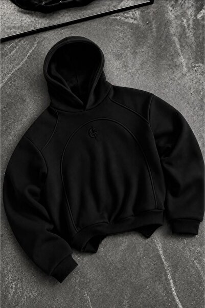 SALIENDO Nakışlı Gazi Dikişli Oversize Sweatshirt