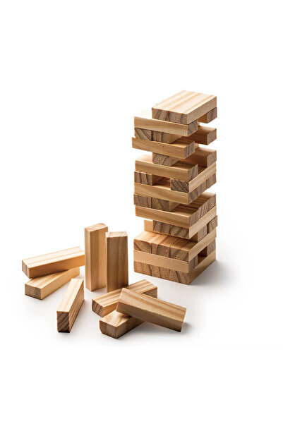 Generic Brand Joc Jenga din Lemn , Set 54 piese, Joc de Îndemânare