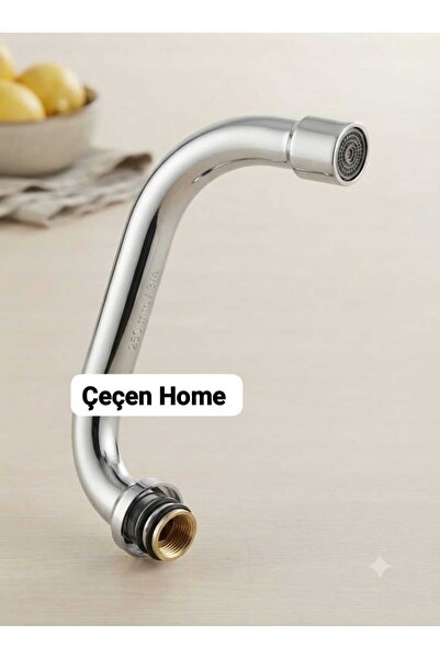ÇEÇEN HOME Mix Batarya Borusu Krom Kaplama Tip Mutfak Banyo Evye Lavabo Çeşme...