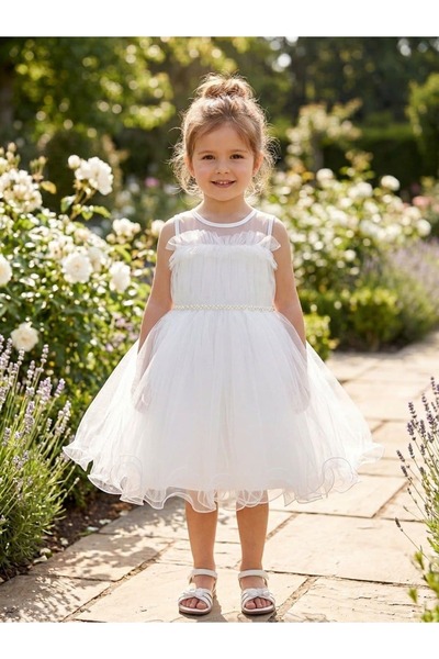 Surpie Shoes Children's Tassel Dress, Children's Evening Dress
