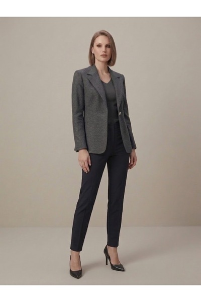 Ekol Cep Detaylı Tek Düğme Blazer Ceket 4201