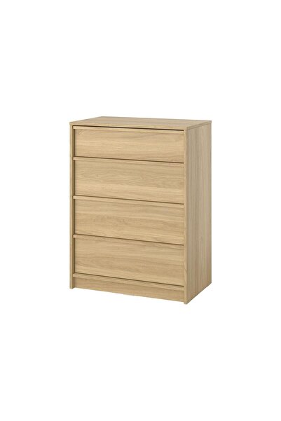 IKEA Modern Kahverengi 4 Çekmeceli Şifonyer 80x48x107 cm - Yatak Odası Dolabı
