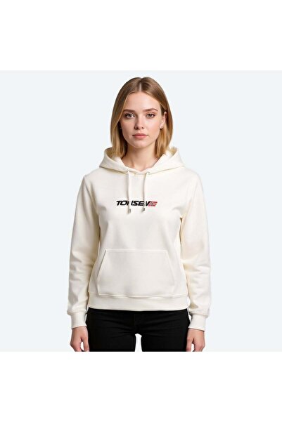 Kapüşonlu Sweatshirt - Beyaz