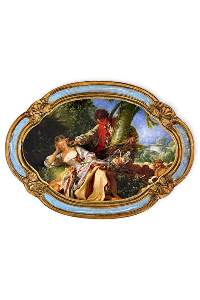 Tirinnanzi Top Romance Oval Büyük Mavi - ( 46x36 )