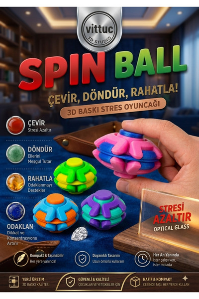 vittuc Birden Fazla Al Daha AZ ÖDE Daha Ekonomi Spinner Ball - Bastıkça Dönen...