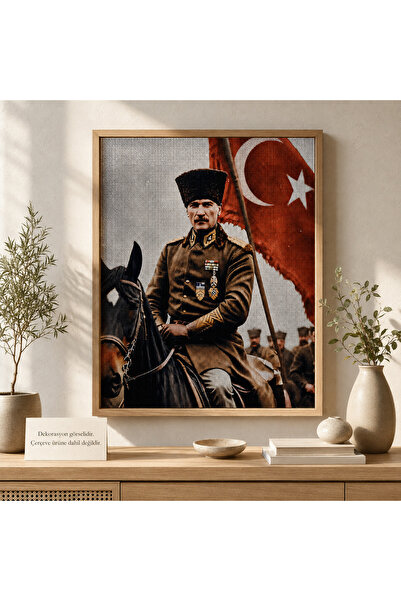 WoodenThings Atatürk ve Türk Bayrağı Elmas Boyama Tablo Kiti – 40×50 cm