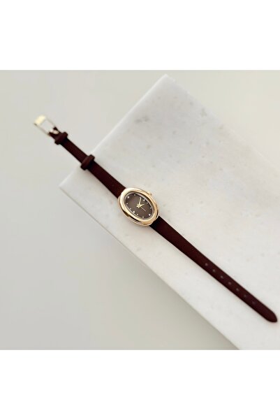 Vesce Atelier Rise Leather Cord Brown Watch