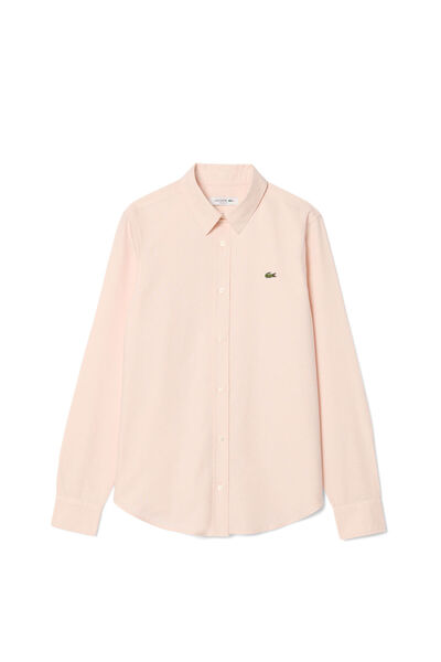 Lacoste Açık Pembe Pamuklu Regular Fit Kadın Oxford Gömlek