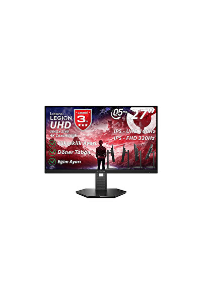 LENOVO 67D1GAC1TK Legion 27U-10 UHD:160Hz FHD:320Hz 3840x2160 Pivot IPS Panel...