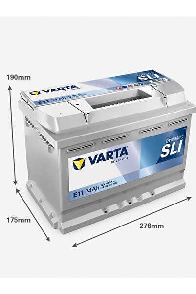 Varta E11 12V 74 Ah SLI DYNAMİC Akü Ana Bayiden(Üretim Tarihi:2025)HURDA AKÜ ...