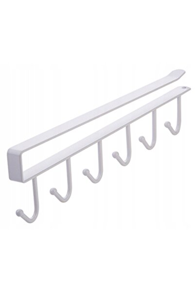 ITIMPORT Cârlige metalice pentru căni de haine, albe