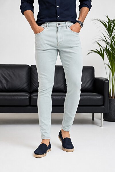 urban wear URBAN ERKEK BUZMAVİ Slim Fit Likralı Pantolon - 2690