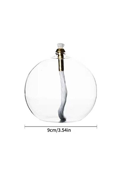 Generic Hand-Blown Glass Paraffin Oil Lamp – Vintage-Inspired Clear Glass Lan...