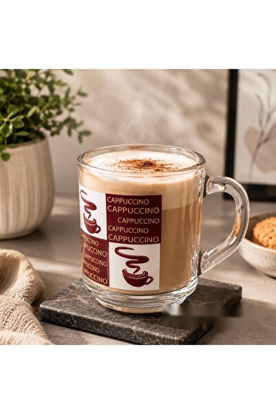 OEM Set of 6 Daily Glass Cappuccino glass cups 250 ml – coffee, cappuccino, a...
