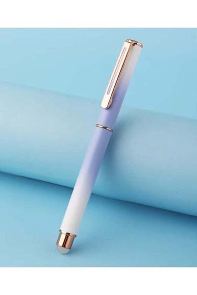 ViViRaSmi Fountain Pen, Multi-Coloured Calligraphy Pen with Fine Nib and Ink Cartridges for Smooth Writing, Professional Executive Pen for Men, Women and Students.(Blue Pen, Blue Ink)