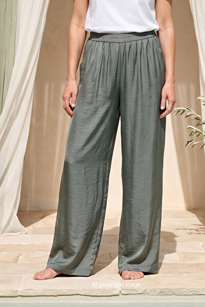 Ceremony Wide Leg Nile Trousers 355 Green