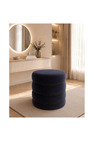 OEM Taburet Nola, 45x45 cm, culoare Bleumarin