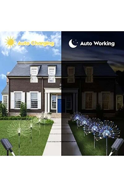 Generic Solar Powered Firework Lights 1-Pack (60 or 90 LED) | IP65 Waterproof...