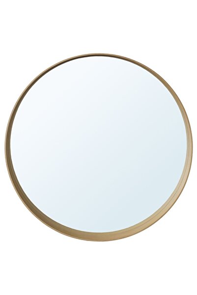 IKEA Modern Kahverengi Yuvarlak Duvar Aynası 80 cm cm - Duvar/Salon Dekoratif
