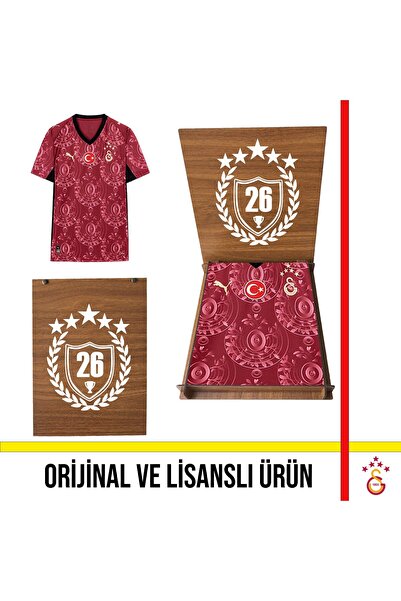 Galatasaray Licensed Puma 2025-2026 Claret Red Alternate Jersey 26 Championsh...