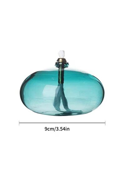 Generic Hand-Blown Glass Paraffin Oil Lamp – Vintage-Inspired Clear Glass Lan...