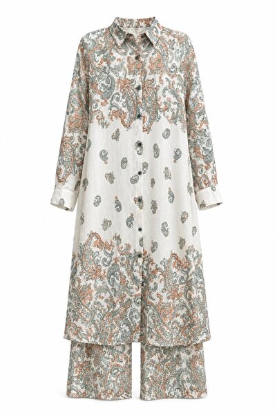 Pulli Collection Shawl Patterned Shirt Dress |   Pants