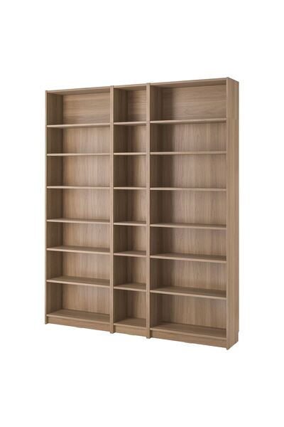 IKEA Modern Kahverengi Kitaplık 200x28x237 cm - Salon/Çalışma Odası Dolabı