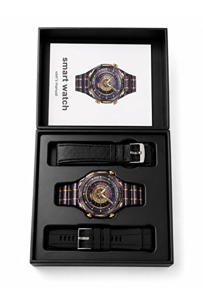 Beyhekim Hırdavat Premium Akıllı Saat Metal Kordonlu Smart Watch – Deri ve Si...
