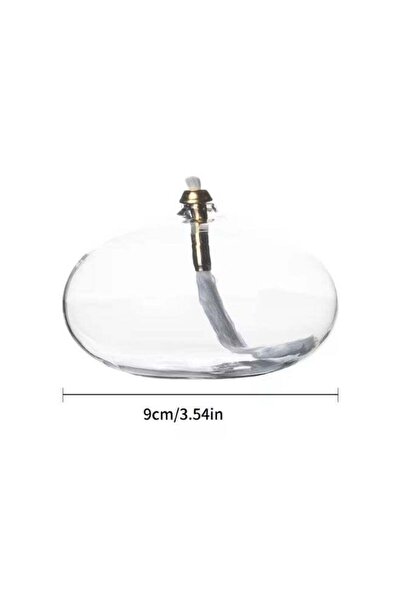 ViViRaSmi Hand-Blown Glass Paraffin Oil Lamp – Vintage-Inspired Clear Glass L...