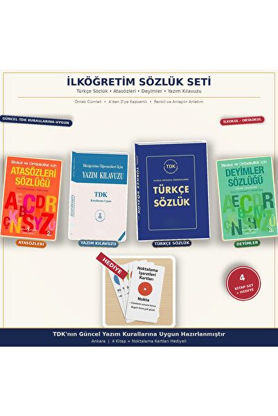 TÜRKİYE İŞ BANKASI KÜLTÜR YAYINLARI İlköğretim Sözlük Seti Türkçe Sözlük Atas...