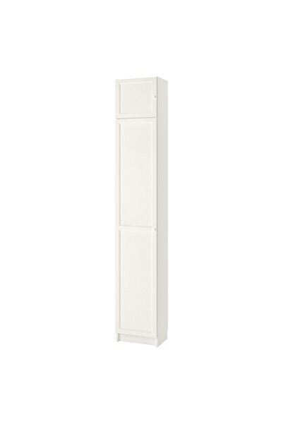IKEA Modern Beyaz Kapaklı Kitaplık 40x30x237 cm - Salon/Çalışma Odası Dolabı