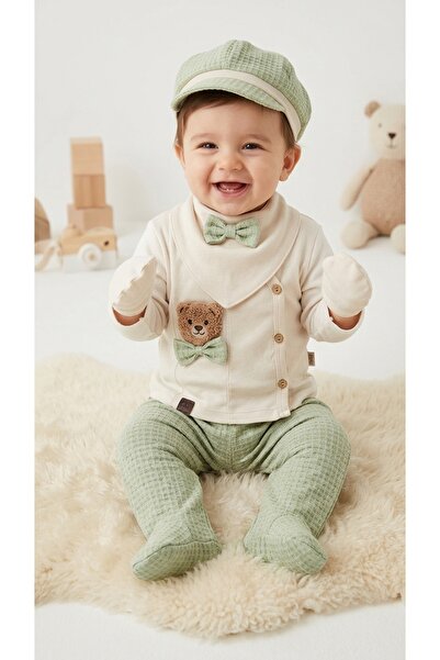 MİLAYS LİFE HOME COLLECTİON Men's Baby 0-3 Months Baby Girl's Embroidered 5-P...