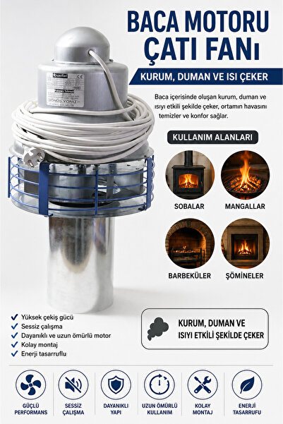 narım Bca motoru çatı fanı soba mangal barbekü yanan tüm alanlarda kullanıma ...