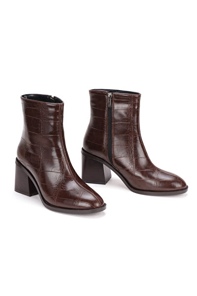 Akçetin Moda Women's Thick Heeled Zippered a Quality Boots