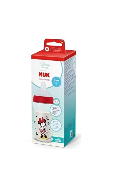 Nuk Perfect Match Sıcaklık Kontrollü Biberon Disney Minnie 260 ml Kırmızı