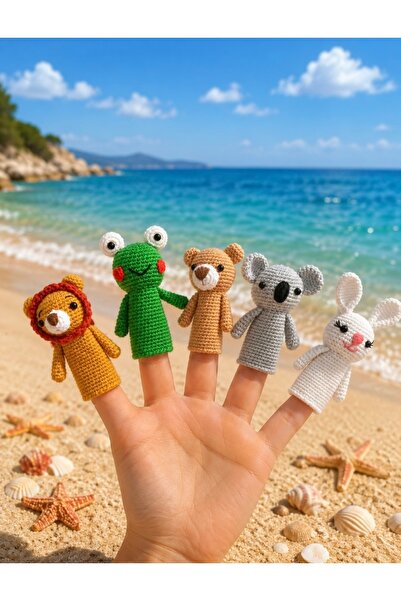 Genel Markalar Cheerup Amigurumi Hayvan Figür Parmak Kukla (5’li set)