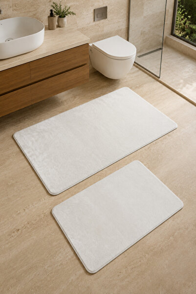 HALISHOP Luxury Soft Textured 2-Piece Toilet Seat Set (60X100 - 50X80)