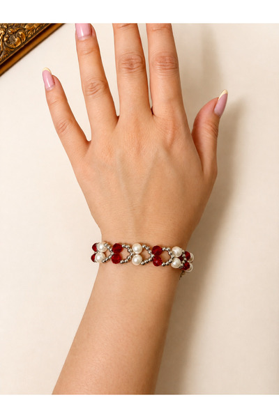 Gizemindünyası Cherry Patterned Pearl Bracelet