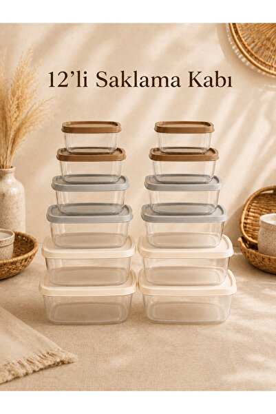 Kitchen Vogue 12-Piece Bohemian Plastic Storage Container Set – 6 Different S...