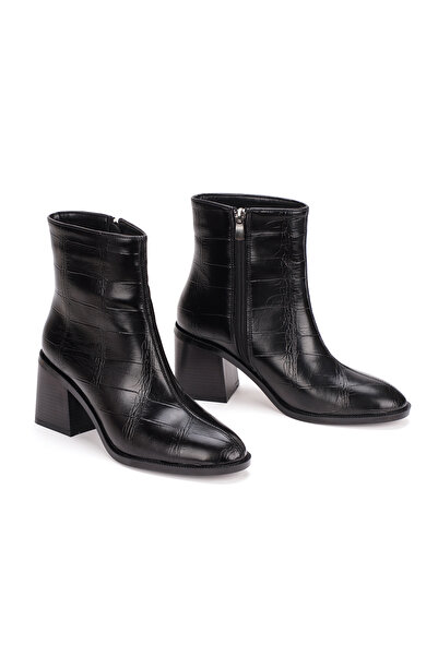 Akçetin Moda Women's Thick Heeled Zippered a Quality Boots