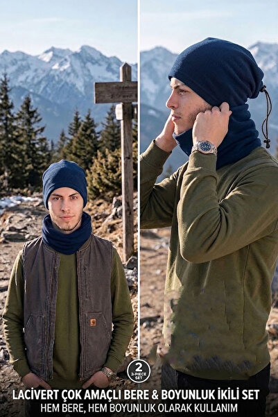Ritagarcia Set of 2 Polar Beanies and Neck Warmers with Drawstring Adjustable...