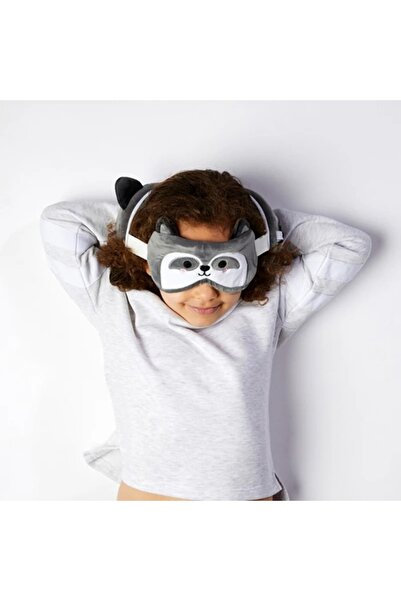 Relaxeazzz Children's Travel Pillow and Eye Mask-Adoramals Raccuun