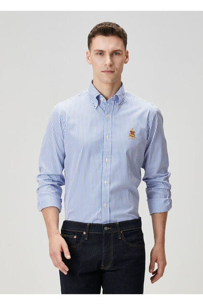 Polo Ralph Lauren Blue Stripe Patterned Shirt