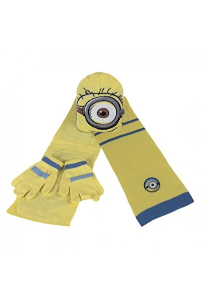 Disney Set caciula, fular si manusi Lance Minions Galben (Marime unica 50-52 cm)