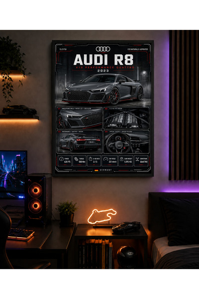 Miutic Print Studio Tablou decorativ auto Audi R8 V10 Performance Quattro 202...