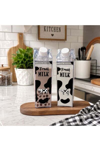 elif aksesuar 2 Adet Pleksi Mika Şeffaf Süt Şişesi Kutusu Şişe 500 ml